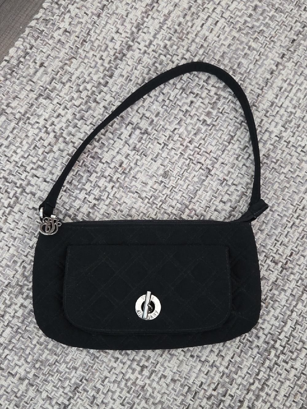 Vera Bradley Black Quilted Mini Shoulder Bag